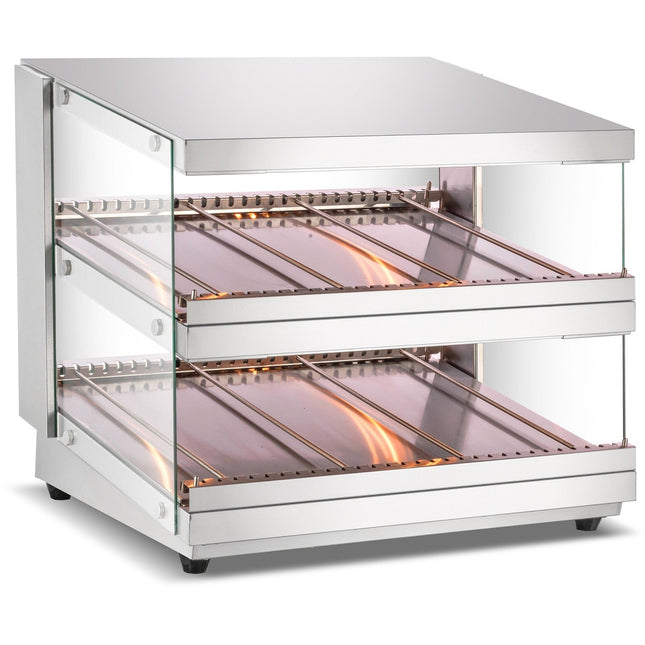 Commercial Countertop Heated Display Cabinet 85 Litres Stainless Steel |  Hw85