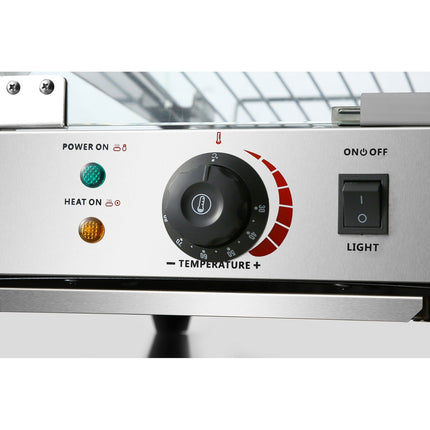 Commercial Hot Display Food Warmer Countertop 3 Shelves 350x455x580mm |  Hw861