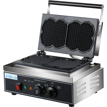 Commercial Waffle Maker 1.55k W 2 Waffles Countertop |  Hx116