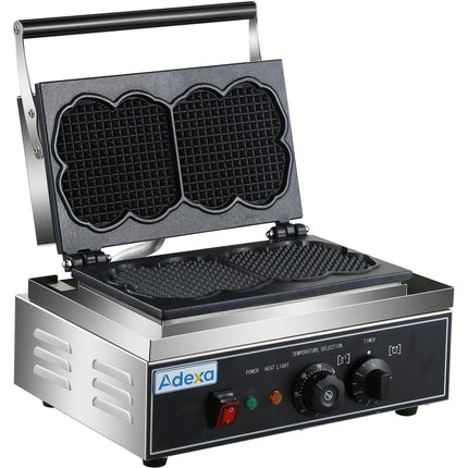 Commercial Waffle Maker 1.55k W 2 Waffles Countertop |  Hx116