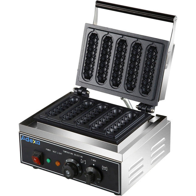 Commercial Corn Dog Waffle Maker 1.55k W 5 Waffles Countertop |  Hx117