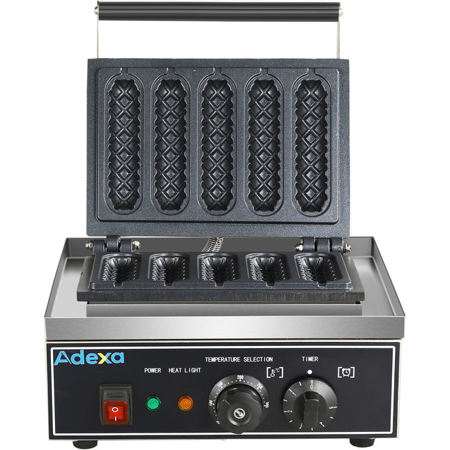 Commercial Corn Dog Waffle Maker 1.55k W 5 Waffles Countertop |  Hx117