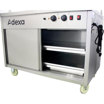 Mobile Food Service Counter With Bain Marie Top And Hot Cupboard |  Hyh4 Ws