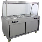 Mobile Food Service Counter With Bain Marie Top And Hot Cupboard |  Hyh4 Ws