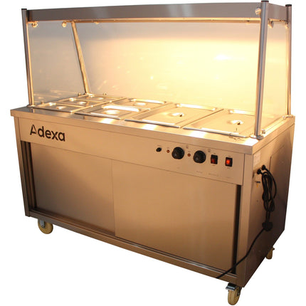 Mobile Food Service Counter With Bain Marie Top And Hot Cupboard |  Hyh4 Ws