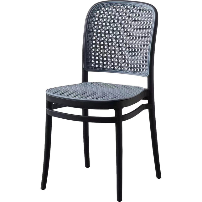 Bistro Dining Chair Plastic Black &Amp; Grey Indoors &Amp; Outdoors |  Hypp25