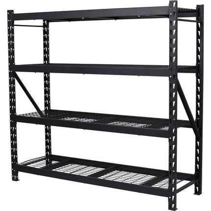 Commercial Shelving Unit 4 Tier 800kg/Shelf Width 1960mm Depth 610mm Black Wire |  Kit99