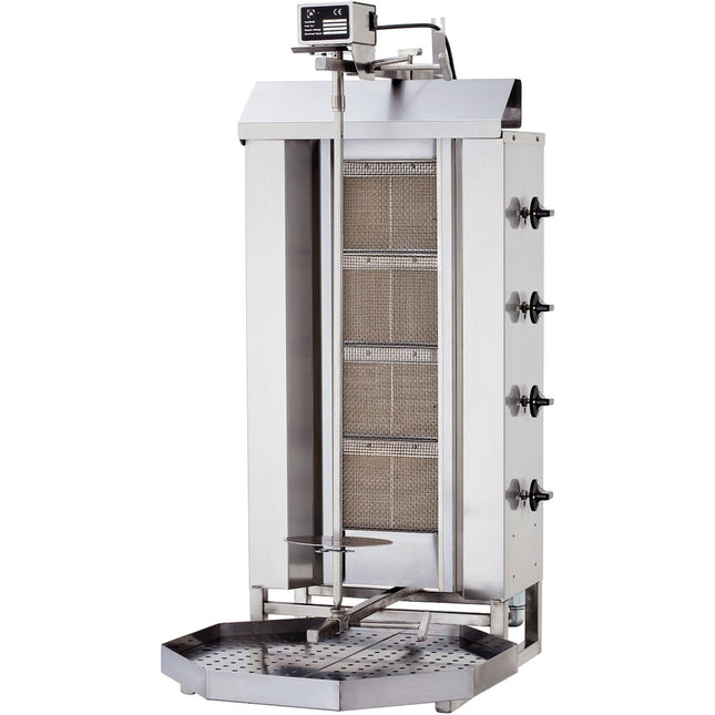Commercial Gyros/Kebab Grill Gas Fixed Body Top Motor Capacity 60kg 4 Burners 12k W |  Dn221