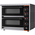 Commercial Double Pizza Oven Electric 2 Chamber 420x400 Mechanical Controls 3k W | Kngep04