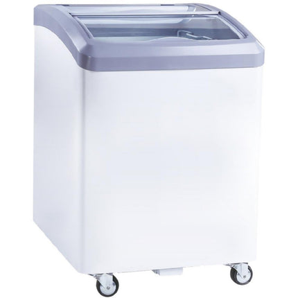 Commercial Horizontal Display Freezer 164 Litres 2 Glass Doors 625x710x910mm Ventilated Cooling | Kobe212