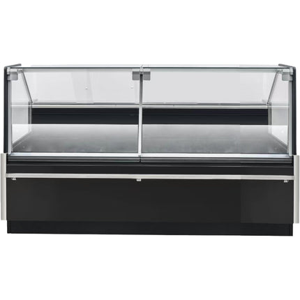 Commercial Open Deli Serve Over Counter Straight Glass Front Height Adjustable Feet 1875x1135x1190mm | Bluel226