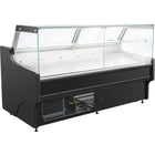 Serve Over Deli Counter Black Front Straight Glass Front Width 1580mm | Bluel106