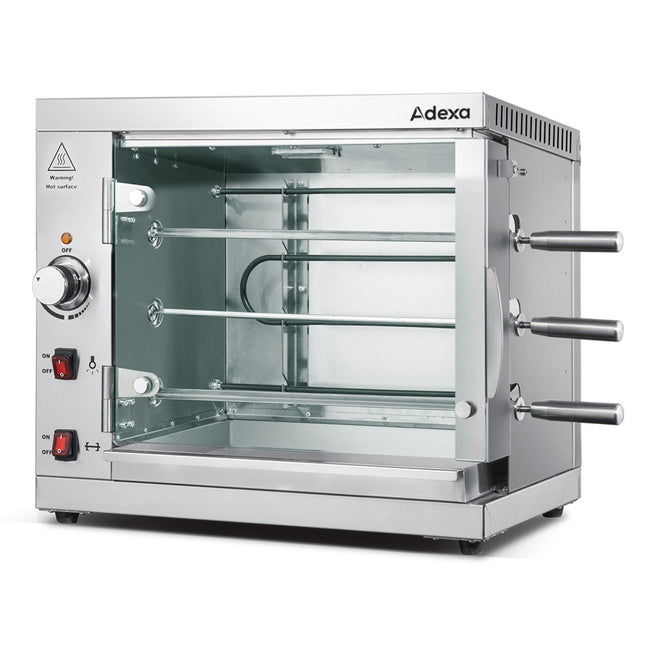 Commercial Electric Chicken Rotisserie Oven 3 Rods 2k W 760x380x500mm | Kte3 T