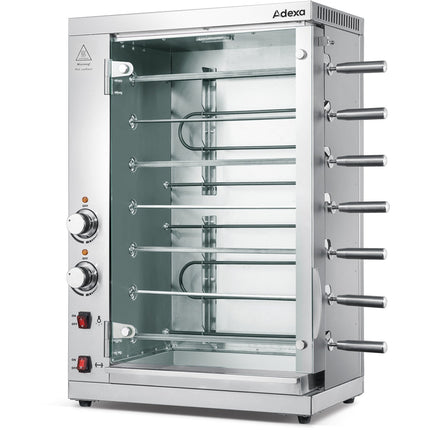 Commercial Electric Chicken Rotisserie Oven 7 Rods 4k W 760x380x900mm | Kte7 T