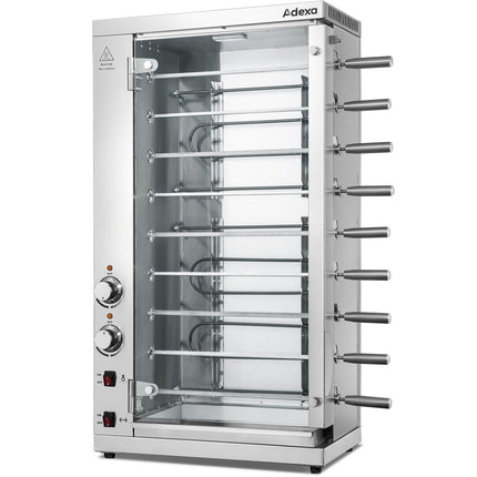 Commercial Electric Chicken Rotisserie Oven 9 Rods 5k W 760x380x1100mm | Kte9 T