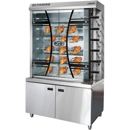 Commercial Gas Chicken Rotisserie Oven With Cabinet 6 Rods 1170x580x1990mm | Ktq6 Bc