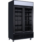 Commercial Display Freezer With Double Glass Door 1000 Litres Black Canopy Light | Ld1000 Fblack
