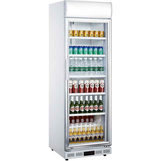 Commercial Drink Cooler Upright 352 Litres Dynamic Cooling Hinged Glass Door Canopy Light |  Lg352 Df