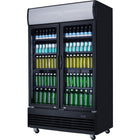 Commercial Bottle Cooler Upright 980 Litres Ventilated Cooling Twin Hinged Doors Canopy Light 1200x730x2036 Black | Lg1000 Bfblack