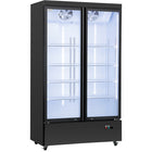 Commercial Display Refrigerator With Double Glass Door 830 Litres Black |  Lg1000 M2 Wp