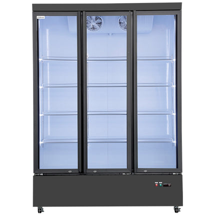 Commercial Display Refrigerator With Triple Glass Door 1030 Litres Black |  Lg1200 M3 Wp