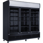 Commercial Bottle Cooler 1300 Litres Ventilated Cooling 3 Hinged Doors Black | Lg1300 Bfblack