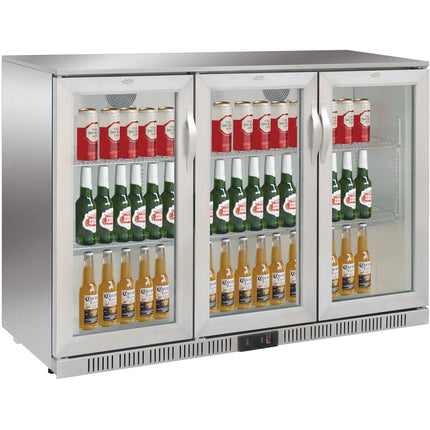 Back Bar Cooler 3 Hinged Doors 312 Litres Stainless Steel |  Ssbc03 Pp