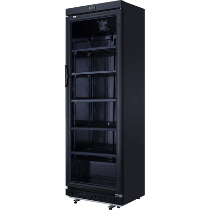 Commercial Drink Cooler Upright 402 Litres Dynamic Cooling Hinged Glass Door Black | Lg402 Pfblack