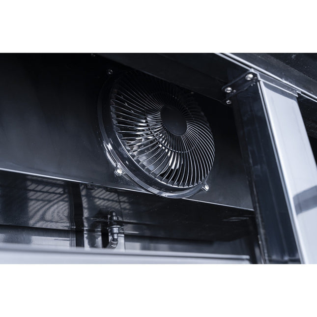 Commercial Bottle Cooler Upright 773 Litres Fan Cooling Twin Hinged Doors Black |  Lg805 Ablack