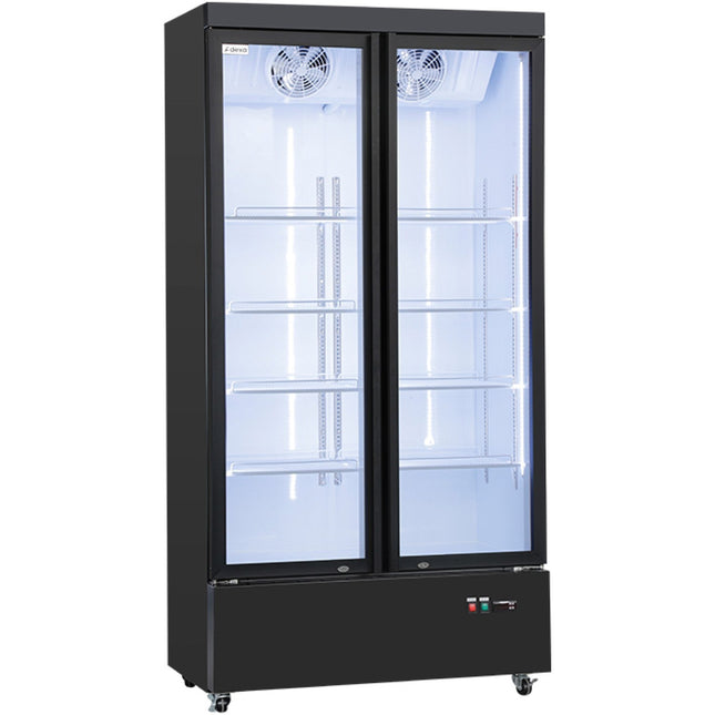 Commercial Display Refrigerator With Double Glass Door 630 Litres Black |  Lg882 M2 Wp