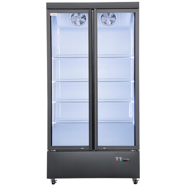 Commercial Display Refrigerator With Double Glass Door 630 Litres Black |  Lg882 M2 Wp