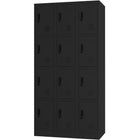 Commercial Black 12 Door Locker 900x400x1800mm |  Locker12 Twblack