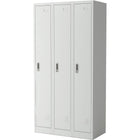 Commercial Grey Three Door Locker With Clothes Hanger, Fixed Shelf And Mirror 900x450x1800mm |  Locker3 Tw