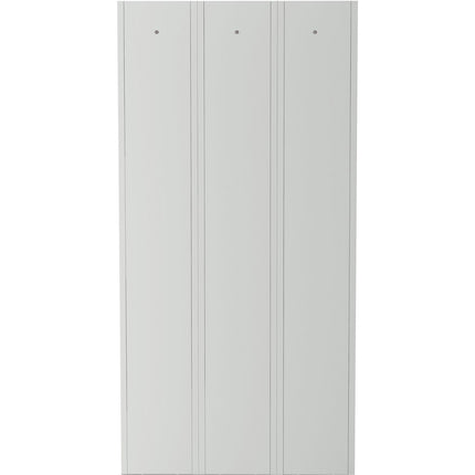 Commercial Grey Three Door Locker With Clothes Hanger, Fixed Shelf And Mirror 900x450x1800mm |  Locker3 Tw