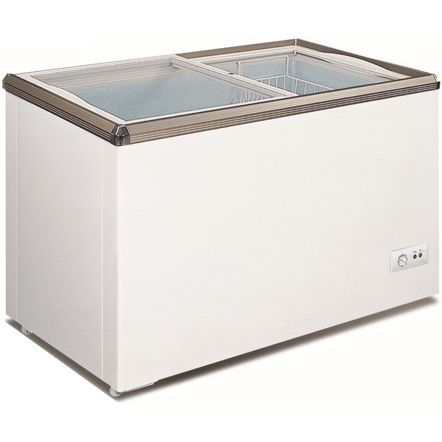Commercial Display Chest Freezer Sliding Glass Lid 253 Litres |  Lvnt320