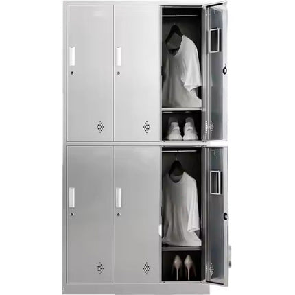 Commercial Stainless Steel Locker 6 Doors 900x420x1800mm |  Mb18090 Ss6 Dl