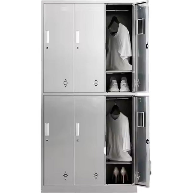Commercial Stainless Steel Locker 6 Doors 900x420x1800mm |  Mb18090 Ss6 Dl