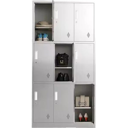Commercial Stainless Steel Locker 9 Doors 900x350x1800mm |  Mb18090 Ss9 Dl