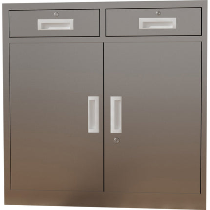 Commercial Stainless Steel Cabinet With 2 Doors &Amp; 2 Drawers 900x400x900mm |  Mbss201 H902 Dc