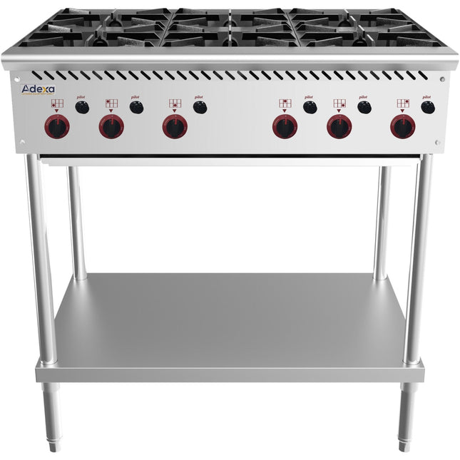 Commercial Gas Boiling Top 6 Burner Freestanding 915mm Width |  Mgb36 Mf