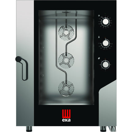 Professional Combi Steamer Electric 10 Trays Gn1/1 &Amp; 600x400m Electromechanic Controls Direct Steam | Tecnoeka Mkf1016 S