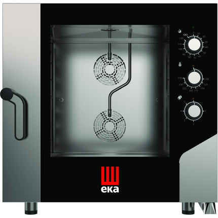 Professional Combi Steamer Electric 6 Trays Gn1/1 And 600x400mm Electromechanic Controls Direct Steam | Tecnoeka Mkf616 S