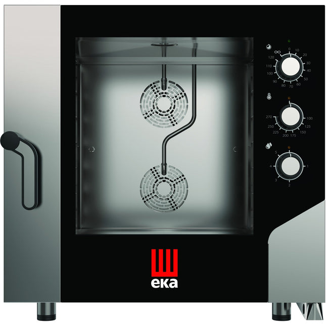 Professional Combi Steamer Electric 6 Trays Gn1/1 And 600x400mm Electromechanic Controls Direct Steam | Tecnoeka Mkf616 S