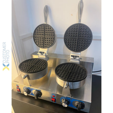 Commercial Waffle Maker Double Round |  Mlp02