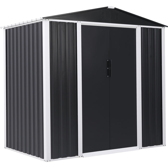 Metal Shed With Sliding Door &Amp; Zinc Frame Width 1950mm Depth 1230mm |  Msa01