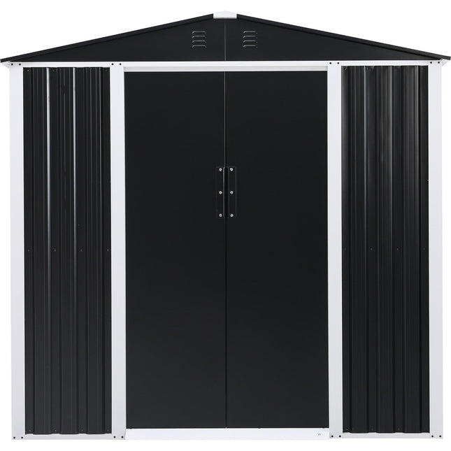 Metal Shed With Sliding Door &Amp; Zinc Frame Width 1950mm Depth 1230mm |  Msa01