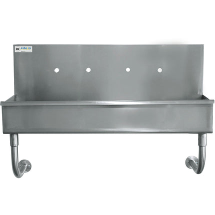 Multi Station Hand Sink For 2 Faucets Back Splash Stainless Steel | Mshs1748