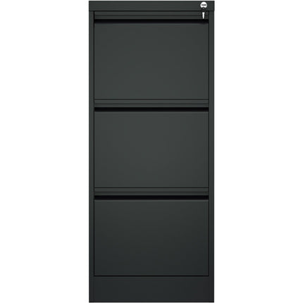 Professional Filing Cabinet 3 Drawer 460x620x1025mm Black |  Mxdc2 Black