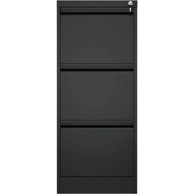 Professional Filing Cabinet 3 Drawer 460x620x1025mm Black |  Mxdc2 Black