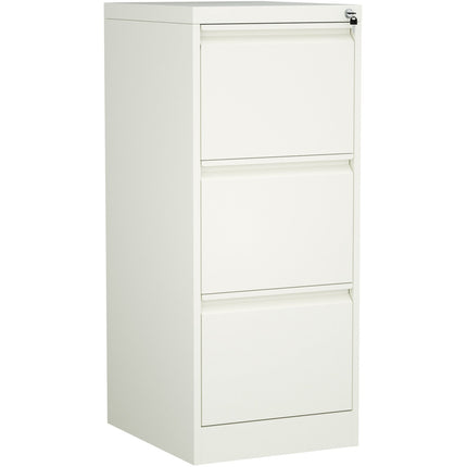 Professional Filing Cabinet 3 Drawer 460x620x1025mm White |  Mxdc2 White